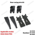 9522 PRO Remote Control Car Parts Swing Arm, Pull Rod, Steering Cup, Tire, Chassis, additional angle