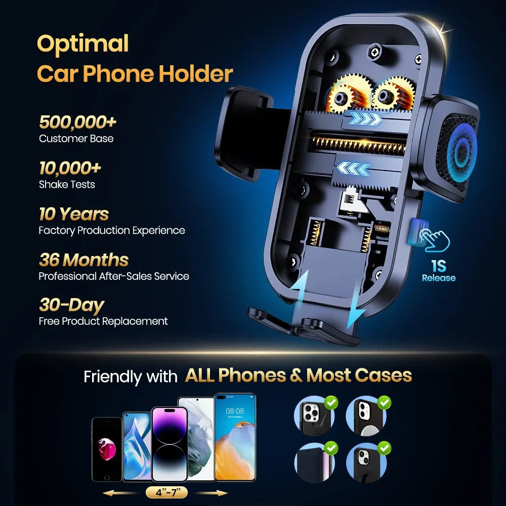 TOPK Car Phone Holder Air Vent Mount | 360° Rotation Gravity Expansion for 4"-7" Smar lifestyle view