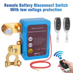 12V/240A Wireless Dual Remote Wear Resist Car Battery Disconnect Relay Master Cut-Off Switch for Boats RVs Trailers Motorcycles