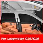 For Leapmotor C10 C16 2025 Full Black Car Sunshade Side Window Privacy Curtains | Heat Insulation Su