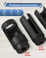 Universal Oxygen Sensor Socket Set O2 Lambda Sensor Removal Tool Kit Automotive Wre additional angle