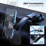 TOPK Car Phone Holder | Universal Air Vent and Dashboard Mount close-up view