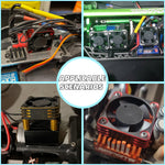 RC Cooling Fan 25mm-50mm 28000 RPM for RC Crawler Motor additional angle
