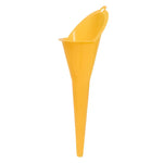 1pc Plastic Long Stem Funnel Universal Car Motorcycle Gasoline Oil Filling Tool Black close-up view