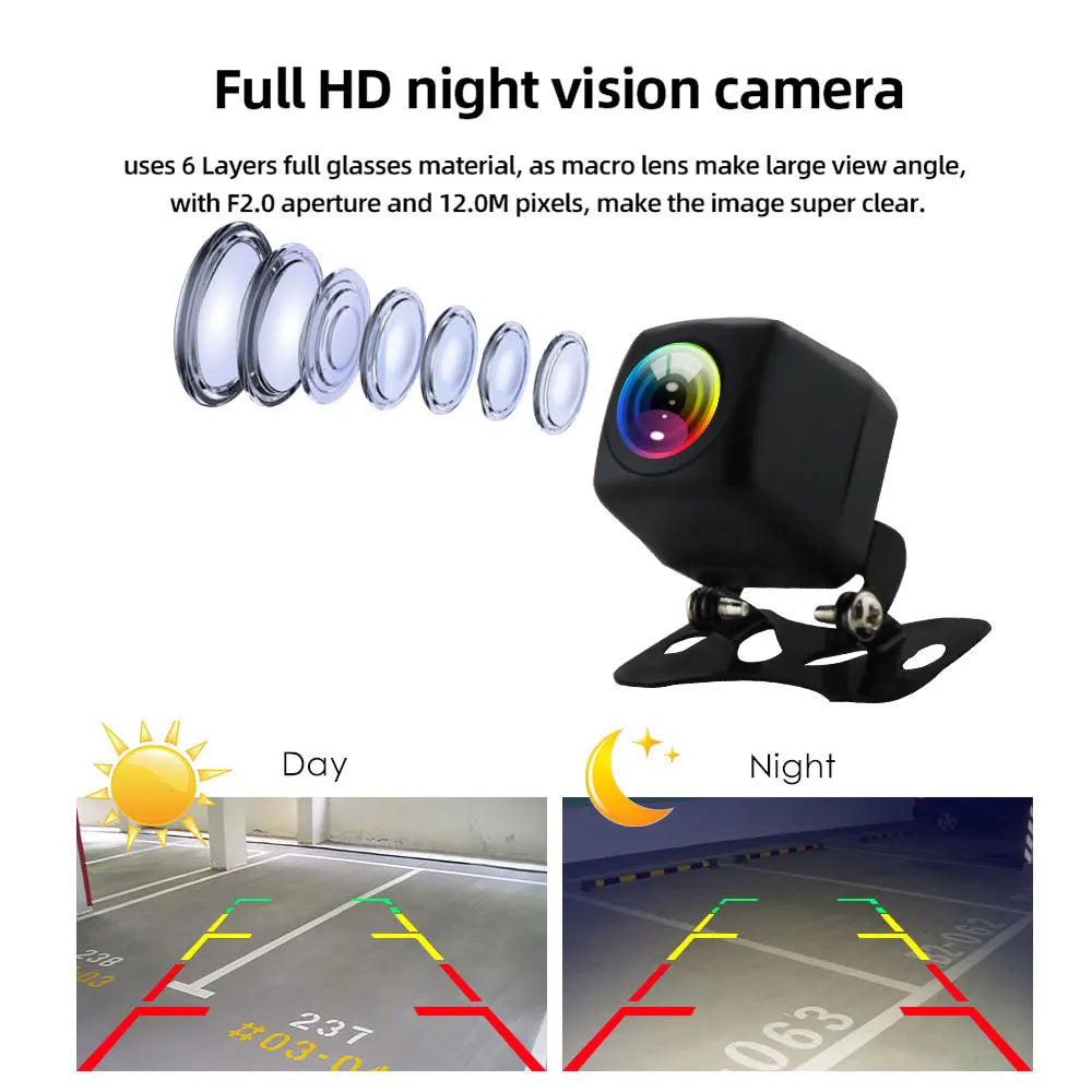 1080P AHD CAM Packing Assistance Night Vision Auto Parking Reverse Camera Adjustable Bracket Universal For Hizpo Car Accessories