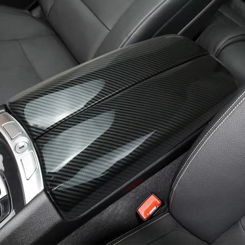 For BMW 5 Series GT F07 528 535i Carbon Fiber Car Styling Center Console Lid Armrest Box Trim Protective Cover Auto Accessories