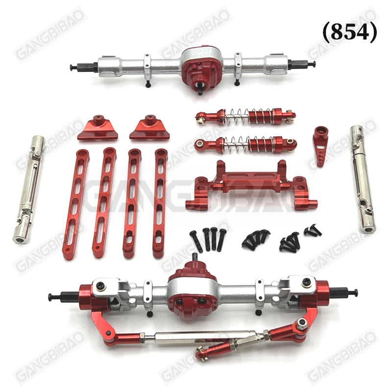 MN82 Remote Control Car Upgrade Metal Front and Rear Axle Drive Shaft Shock Absorber Tire for MN 1/12 MN82T LC79 MN82S MN82Pro