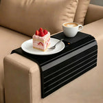 Couch Cup Holder Bamboo Wood Sofa Armrest Tray Foldable Sofa Cup Holder Anti-Slip Couch Arm Cup Hold