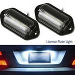 2PCS 6 LED Car License Number Plate Light For SUV Truck Trailer Van Tag Step Lamp Whit close-up view