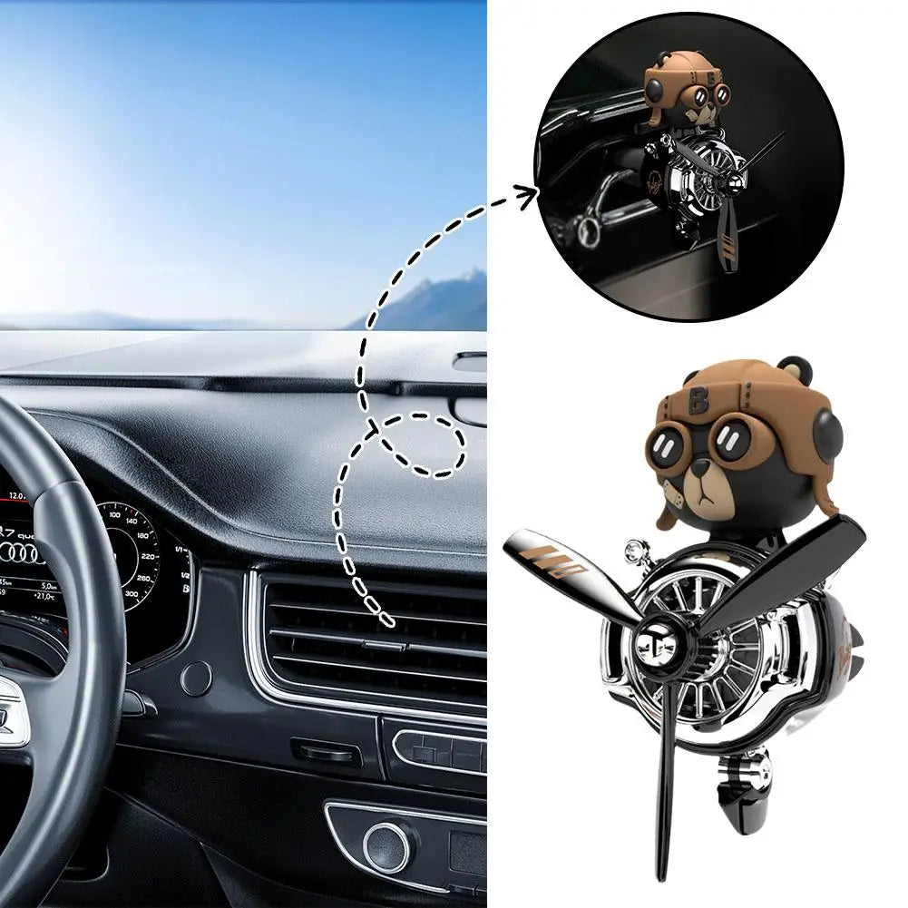 Shaking Head Air Freshener Helicopter Car Air Vent Fragrance Skull Doll Skeleton Car Dif detail view