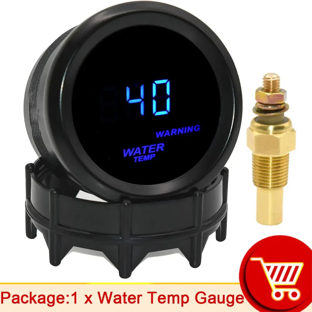 Digital Turbo Boost Gauge 52mm | BAR PSI Car Gauge Set with Water Temp Oil Pressure V alternate view