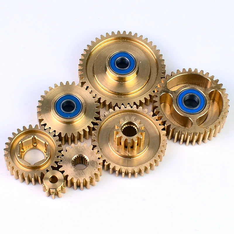 RC Truck Metal Brass Gearbox Gear Set for 1/14 Tamiya SCANIA 770S R620 VOLVO 3363 1851 MAN Car
