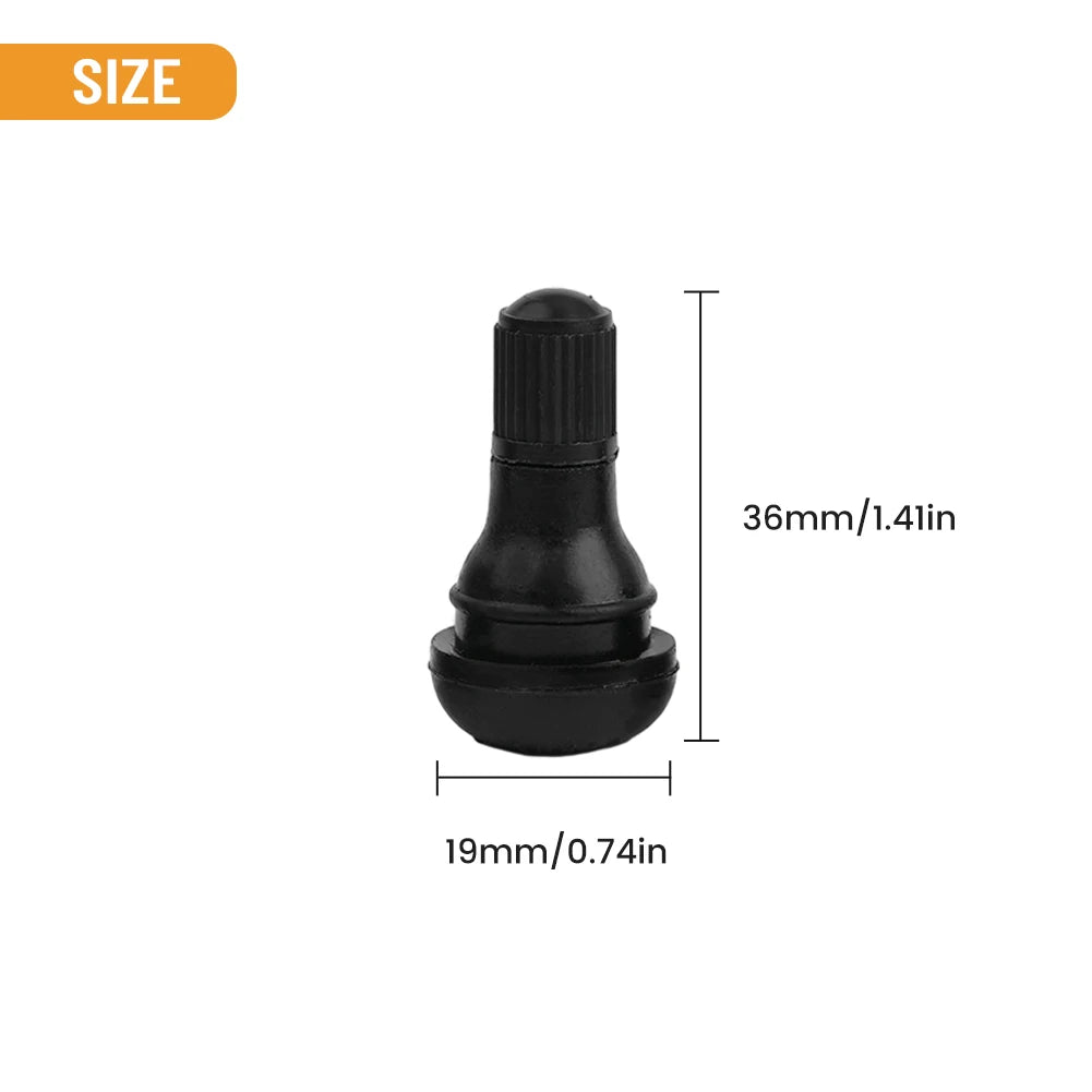 TR412 Snap-in Car Tubeless Tyre Valve Stems | 4 Pack Rubber Copper Vacuum Tire Air Valve detail view