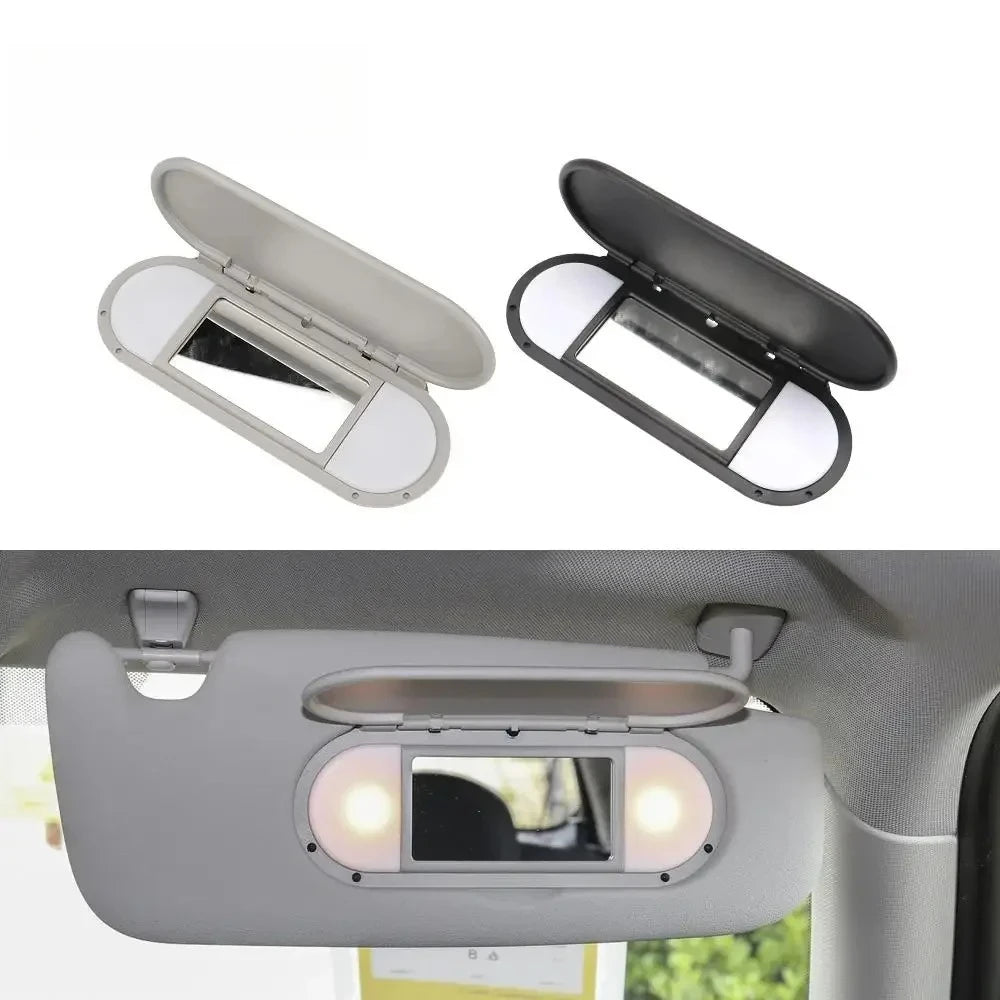 Car Roof Sunvisor Sun Visor Makeup Mirror Glass Cover Light Lamp Cap Lid For F54 F55 F56 F60 2015-2020 Grey