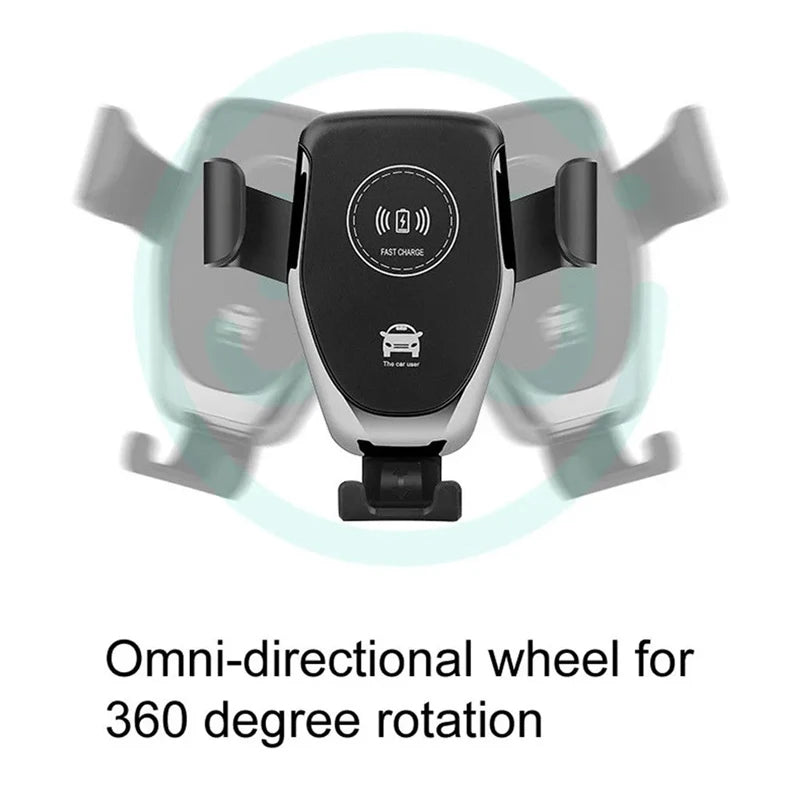 VIKEFON Car Wireless Charger Air Vent Mount | Fast Induction Phone Holder for iPhone S close-up view