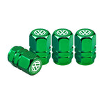 4Pcs Metal Car Tire Valve Caps for VW Models | Dust-Proof Tire Stem Covers close-up view