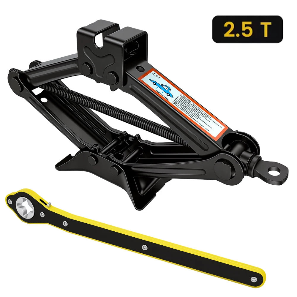 1.5T/2T Car Scissor Jack Auto Emergency Crank Lift Stand Labor-Saving Repair & Tire R alternate view