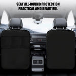 Car Seat Back Anti-Kick Pad with Storage Pocket, Universal Auto Seat Back Cover Protec close-up view