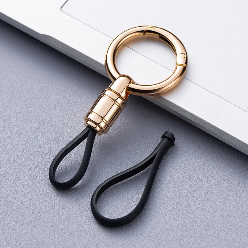 Car Key Chain Pendant Metal Simple Key Chain Men's Waist Hanging Buckle Ring Pendant lifestyle view