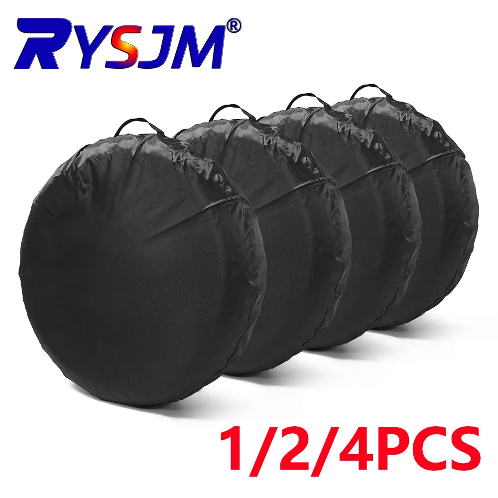 1/2/4PCS Car Auto Wheel Tire Cover | Weatherproof Dust-Proof Spare Tire Bag for 4x4 Overland Vehicle