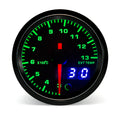 2" 52mm 7 Color LED Dual Display Gauge Boost PSI Boost BAR Water / Oil Temp Oil Pressure Voltmeter Air Fuel Ratio EGT Tachometer