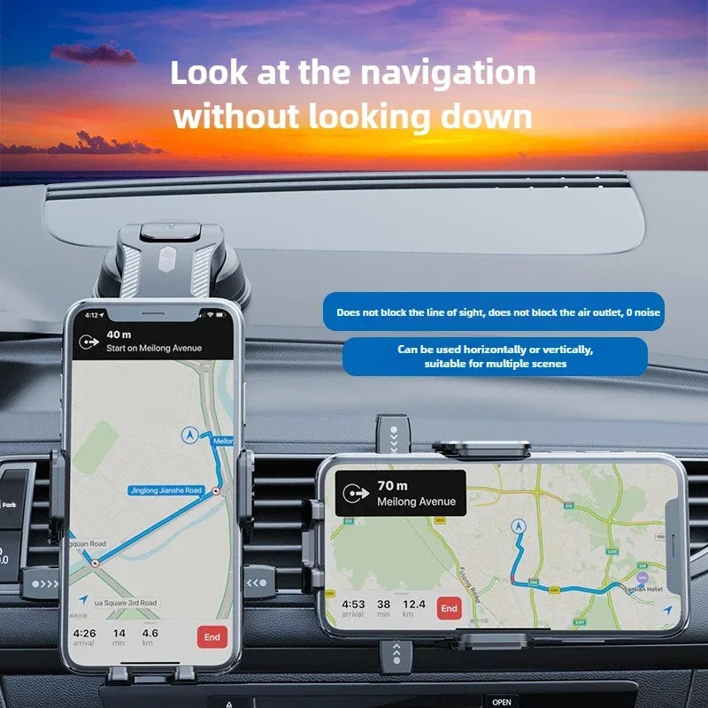 New Model Car Phone Holder Universal Suction Cup Stable In-car Interior Navigation Mo lifestyle view