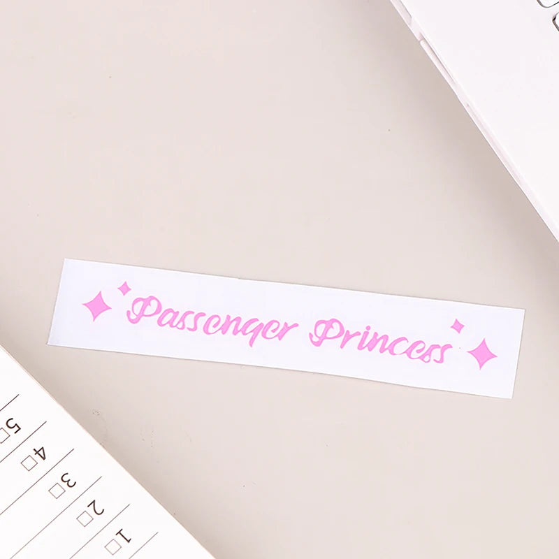 Passenger Princess Star Mirror Decal | Personalized Car Rearview Mirror Sticker additional angle