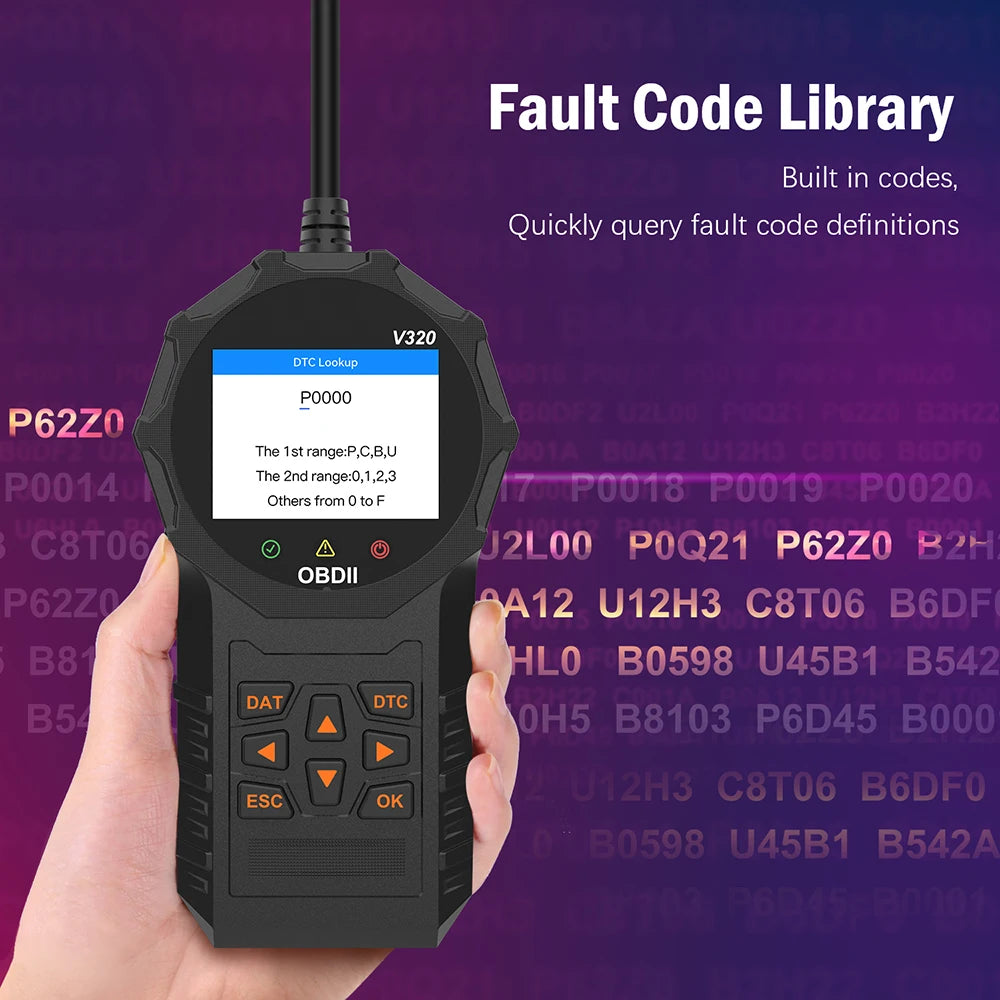 V320 Car Scanner Diagnostic Tool Check Engine Code Reader Obd2 Scanner for All Cars additional angle