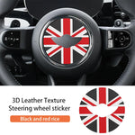 Car Steering Wheel Sticker For MINI Cooper F56 F55 F54 F60 R56 R60 U25 J01 F65 F66 PU Leather Stickers Interior Car Accessories