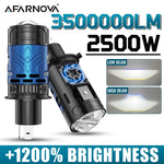 Projector H4 Lens LED Headlight Projector Lens Canbus Strong Light 3500000LM 2500W Turbo Fan Cooling