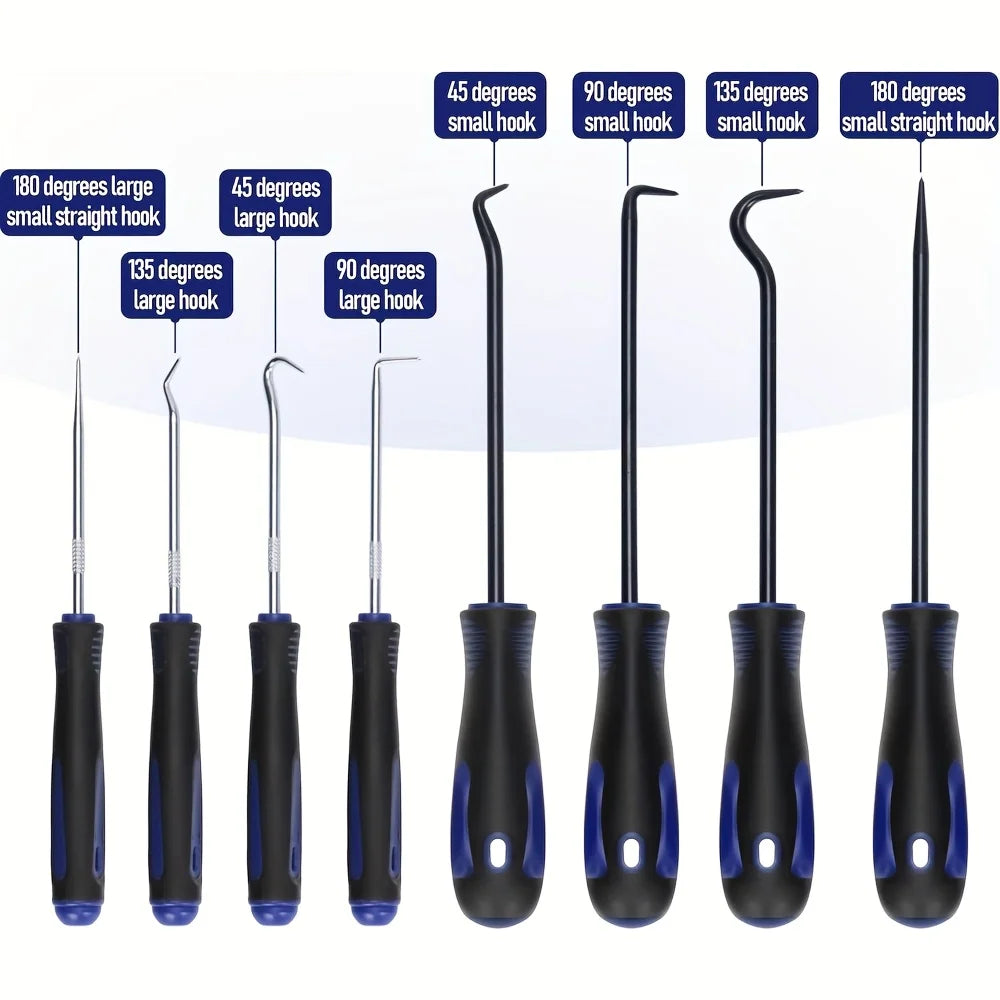 17Pcs Hook and Pick Tool Set with Scraper Auto Clip Removal Plier Fastener Remover Rivet detail view