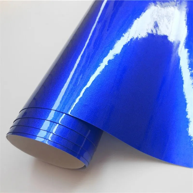Silver Glossy Candy Metallic Vinyl Wrap Film Wrapping Foil Car Sticker Sheet For Motor C detail view