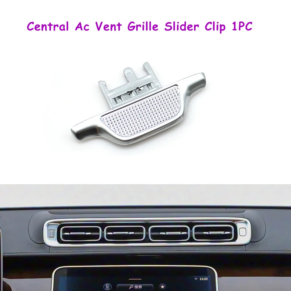 W223 Car Interior Left Right Middle Rear Pillar B AC Vent Grille Air Conditioning Outlet Grille Slider Clip For Benz S Class