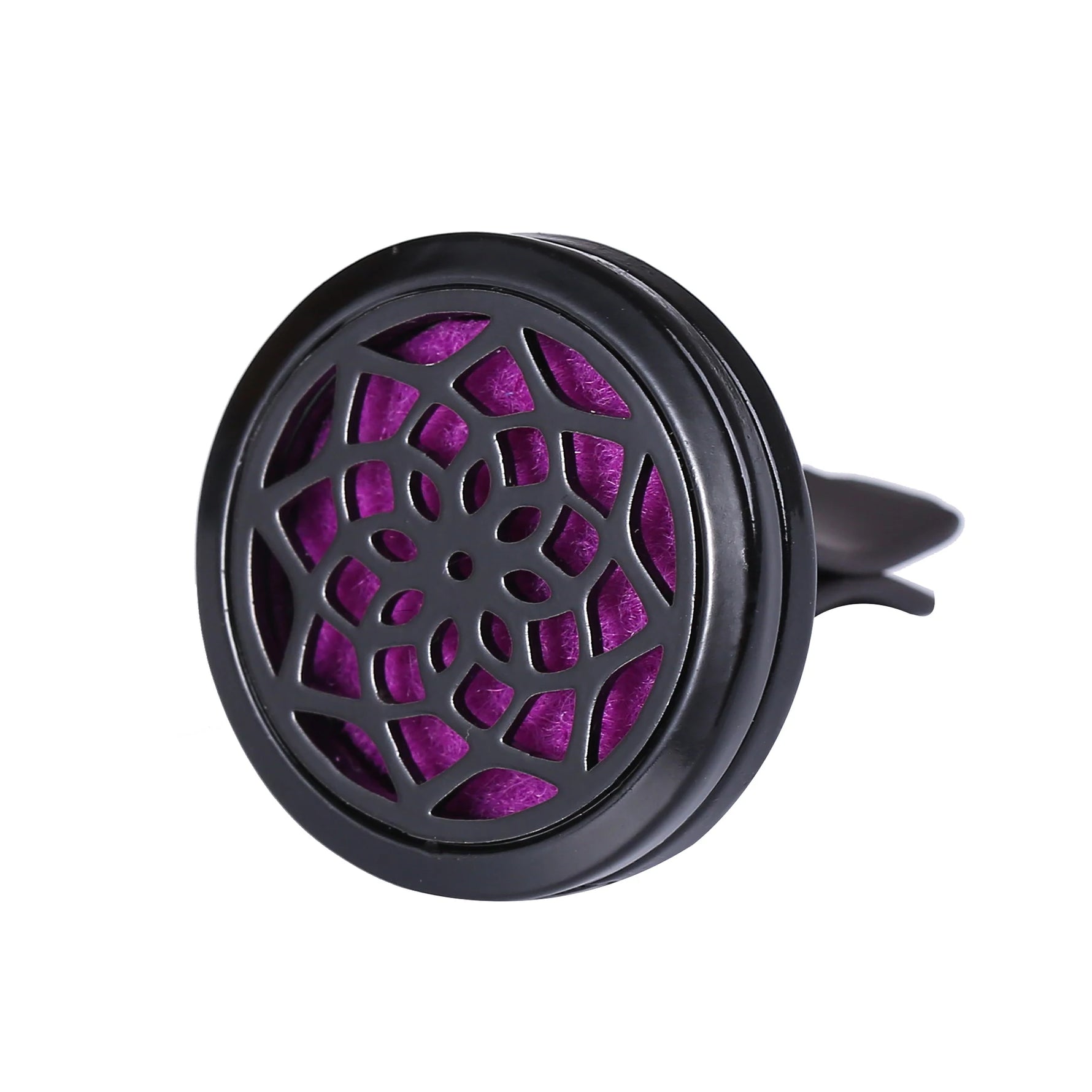 Refillable Car Air Freshener Clip | Stainless Steel Vent Diffuser Locket close-up view