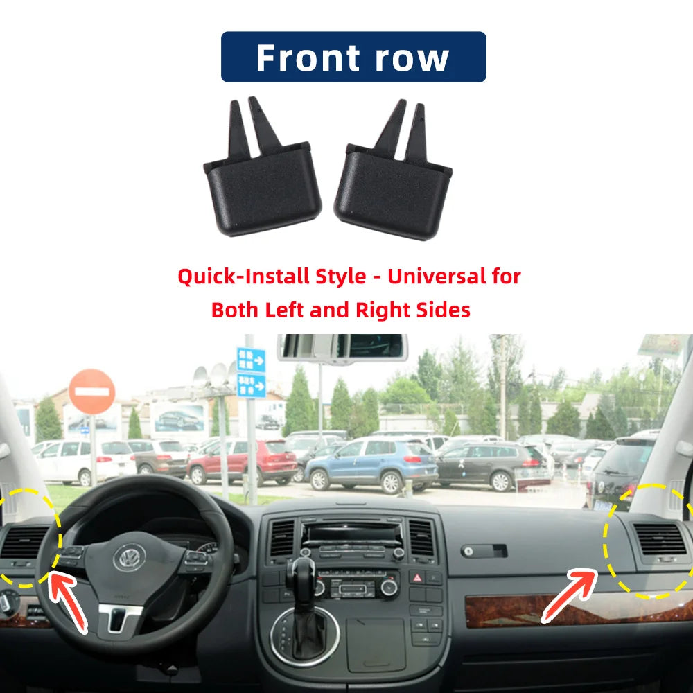 7E5815705 For Volkswagen Multivan T5 Air Conditioning Vent Paddles Air Conditioning Grille Replacement Sliding Clip 7E5819203-1