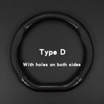38mm Steering Wheel Cover Carbon Fiber Leather Non Slip Grip Universal Fit for Most Cars detail view