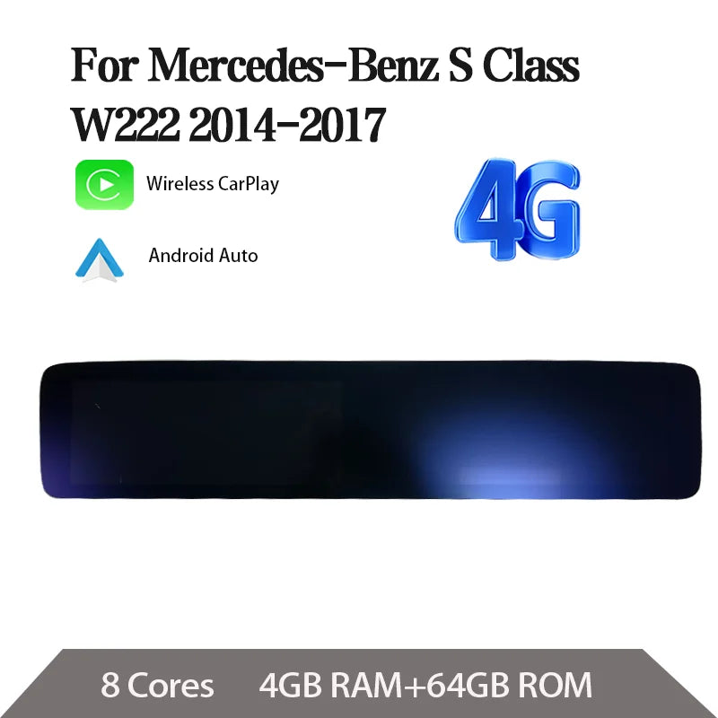 24.6 Inch Dual Screen Car Radio for Mercedes S Class W222 2014-2017 | CarPlay GPS Multim detail view
