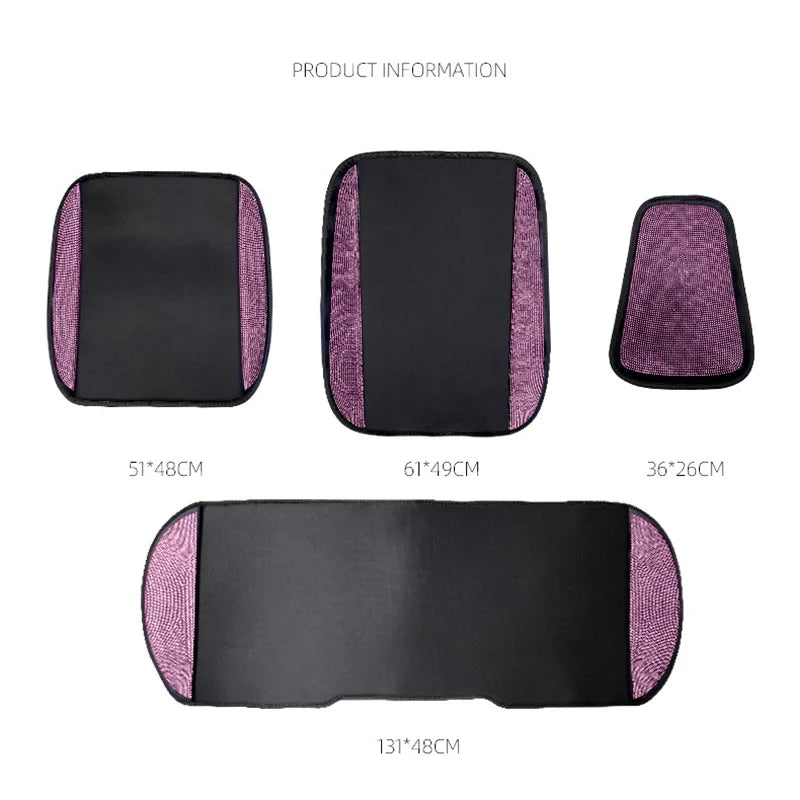 Ladies Car Interior Accessories Shiny Diamond Universal Car Seat Cover Fashion Luxury lifestyle view