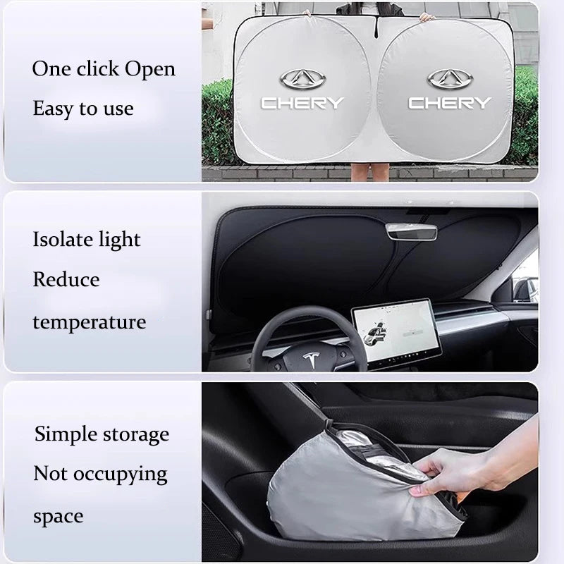 Car Windshield Sun Shade UV Protection for Chery Tiggo 8 9 7 5 5X 3X Arrizo 8 Fulwin alternate view