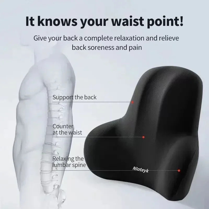 Memory Foam Car Neck Cushion Car Lumbar Support For Car Supplies Universal Neck Pillow Waist Cushion