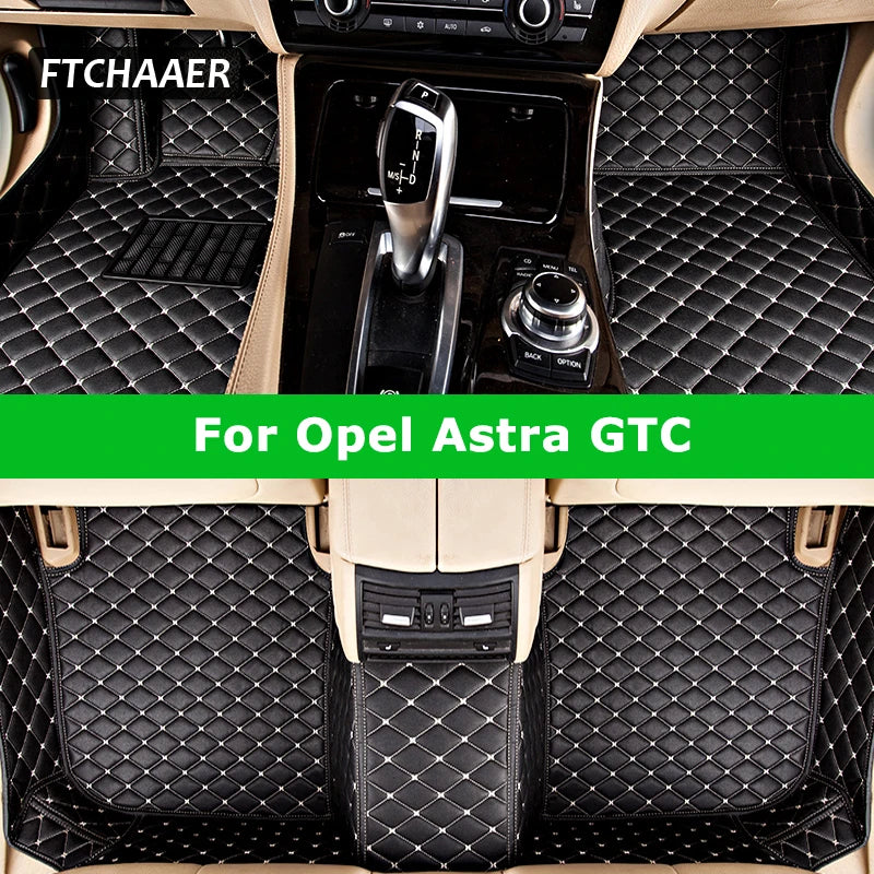 FTCHAAER Custom Car Floor Mats For Opel Astra GTC 2005-2022 Auto Carpets Foot Coche Accessorie