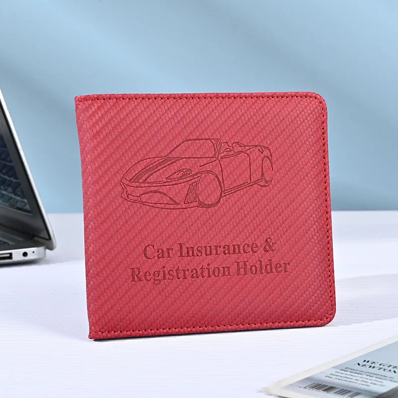PU Car Registration and Insurance Card Holder additional angle