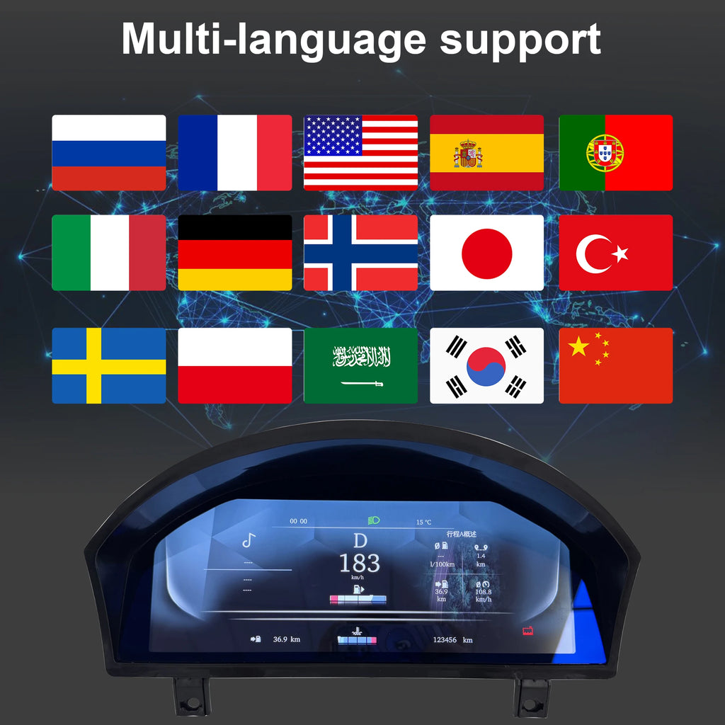 Digital Cluster Dashboard For Land Rover Discovery 3/Range Rover Sport 2005-2009 Dashboard speedometer iOS CarPlay