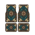 Red Bohemian Paisley Print Car Floor Mats 4Pcs Universal Anti-Slip Auto Carpet Interi alternate view