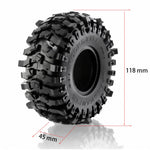 Milky White Soft Rubber 1.9 Crawler Tires 118x45MM 1:10 RC
