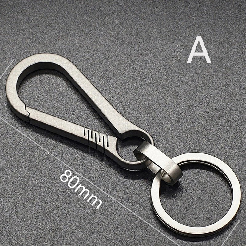 Titanium Buckles EDC Outdoor Tool Titanium Alloy Keychain Tiranium Buckle Key Ring Ca alternate view