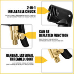 2-In-1 Bicycle Pump Nozzle Adapter | Universal Inflator Valve Connector for Car, Motorcy detail view