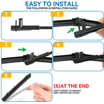 Front Wiper Blades for Mercedes Benz C Class W204 2009-2012 | 24+24 Inch Pair additional angle