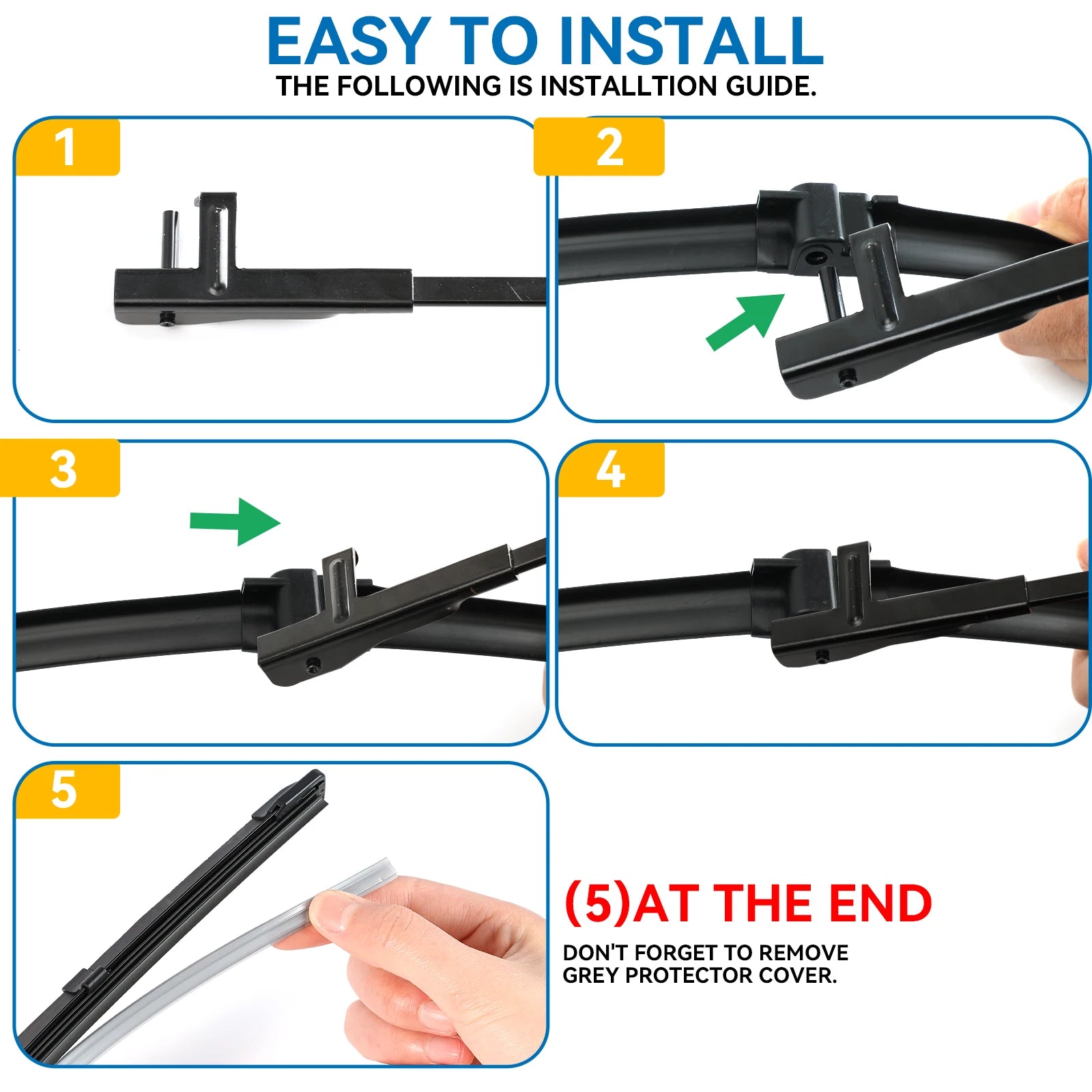 Front Wiper Blades for Mercedes Benz C Class W204 2009-2012 | 24+24 Inch Pair additional angle