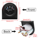 2" 52mm Water Temp Gauge 40-120 Celsius | 12V Car Temperature Meter with Sensor additional angle